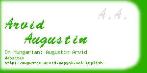 arvid augustin business card